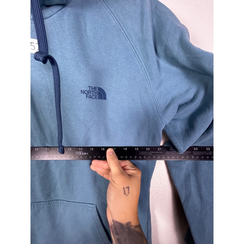 The North Face Womens Blue Mountain Graphic Pullover Hoodie XL Raglan Sleeve - Picture 3 of 5
